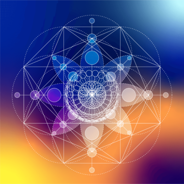 Intrincado mandala geométrico design con círculos y líneas en colores vibrantes, adecuado para diversas aplicaciones artísticas.