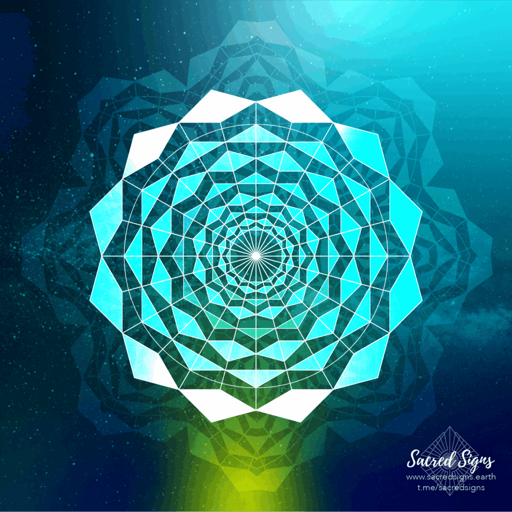 Unfolding Lotus sacred sign