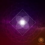 Ingewikkelde geometrische design met een centrale stervorm omringd door cirkelvormige patronen, die sacred geometrie en harmonie voorstellen.