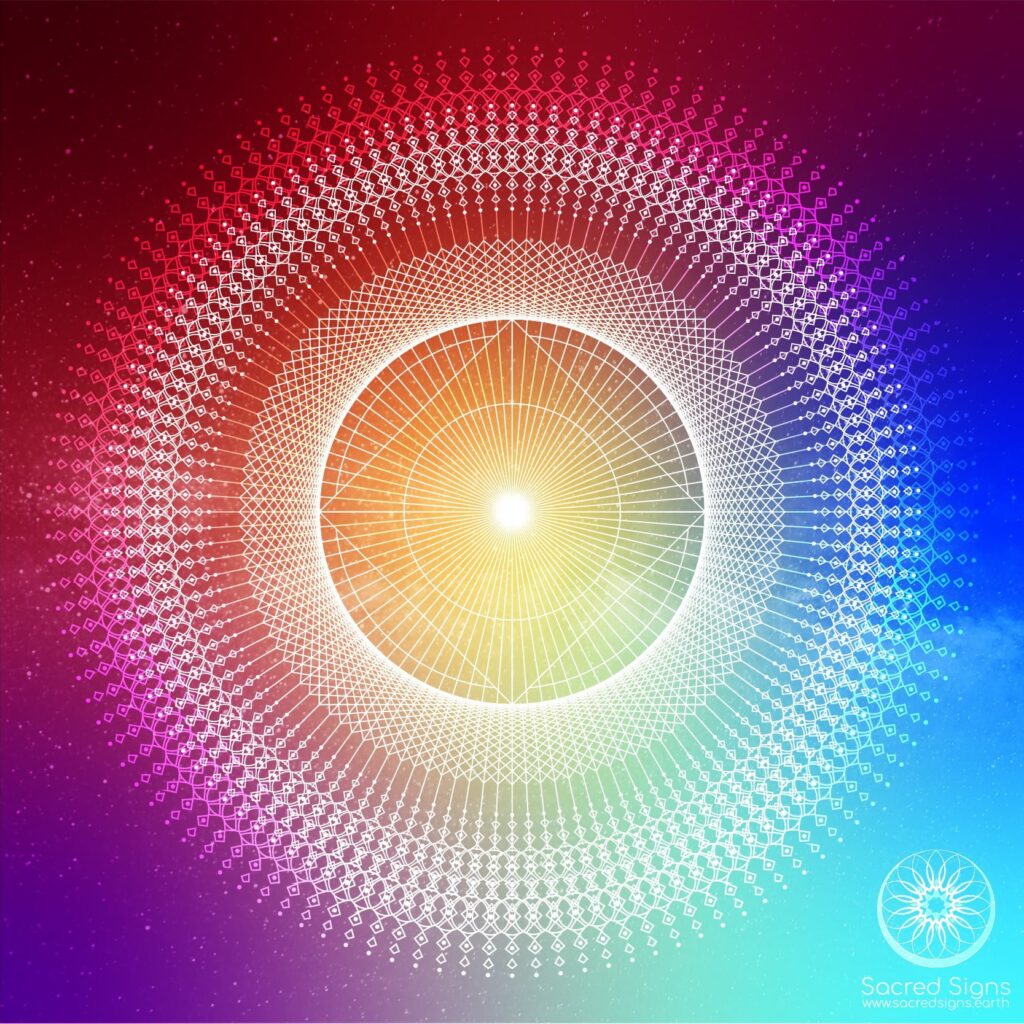 One with the Universe sacred sign