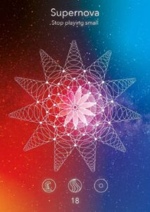 Card 18, Supernova, Sacred Signs Oracle Deck