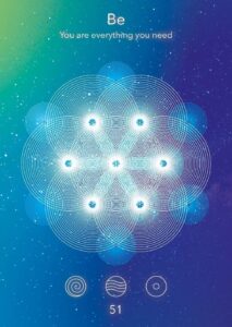 Card 51, Be, Sacred Signs Oracle Deck