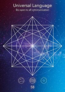Card 58, Universal Language, Sacred Signs Oracle Deck