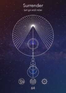 Card 64, Surrender, Sacred Signs Oracle Deck