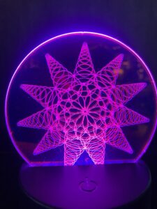 Wooden LED stand for Sacred Shinies