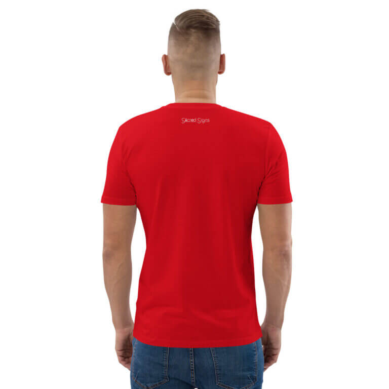 Men's red short sleeve t-shirt featuring a classic fit and comfortable fabric, ideal for casual wear and everyday use.
